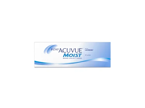 Acuvue 1-Day Moist contact lens box