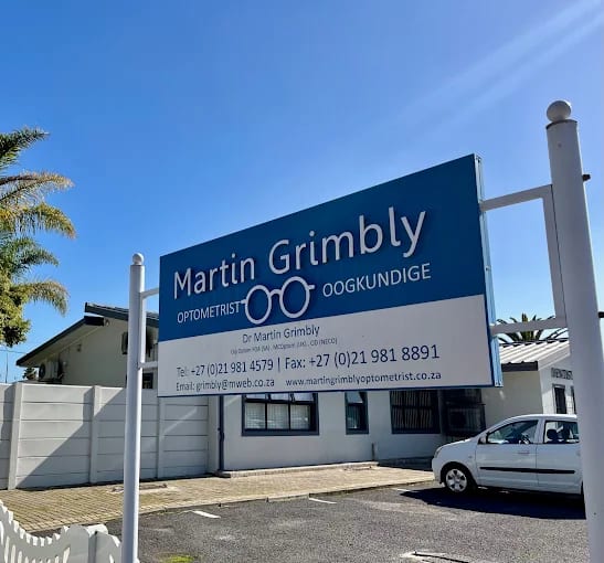 Martin Grimbly Optometrist practice sign